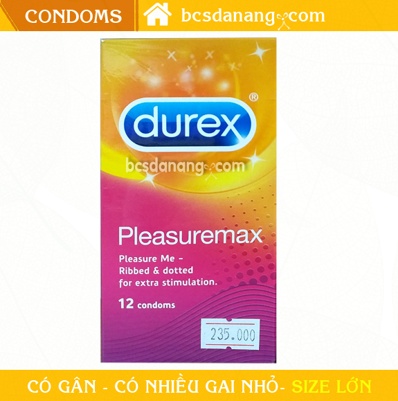 Bao Cao Su Nhiều Điểm Nỗi Durex Pleasuremax 12s - Shop Bao Cao Su Đà Nẵng